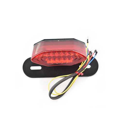LED Tail Light with Integrated Turn Signals & Plate Holder