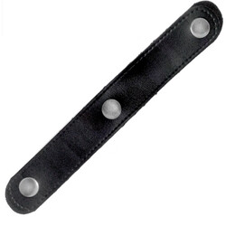 Leather strip for open helmets