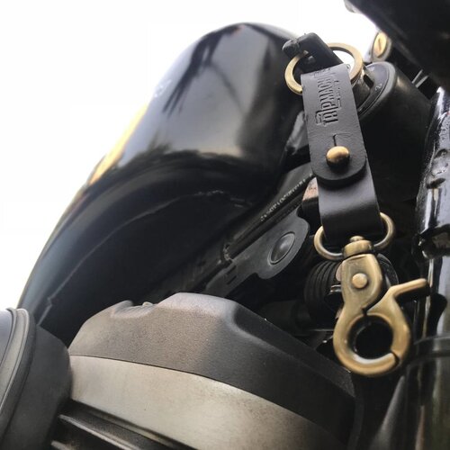 Trip Machine KEY FOB - Black + antique gold