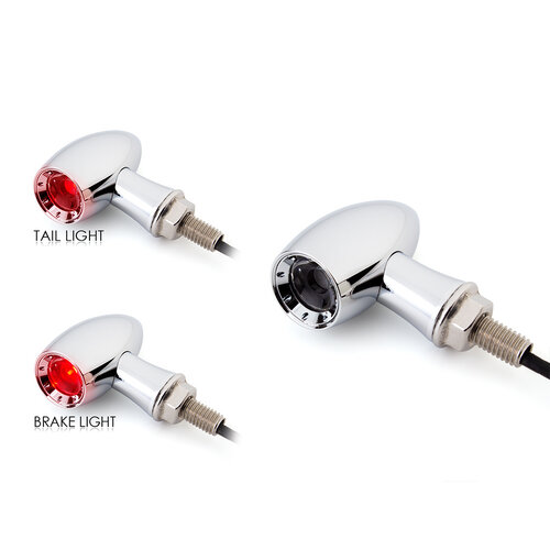 Chrom Mini LED Rückleuchten Typ "Ladz"