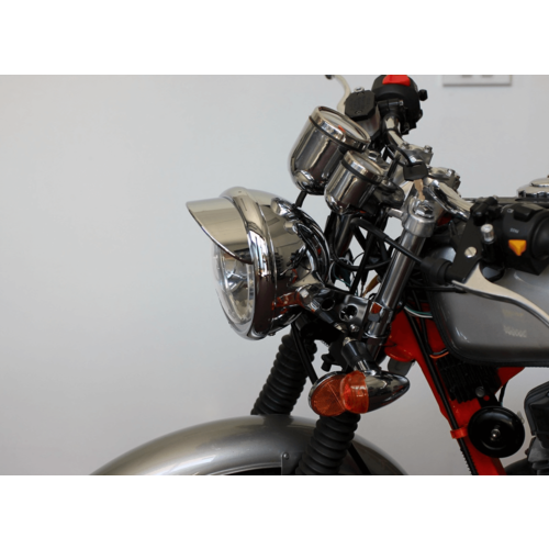 6,75 "Chrom Universal Scheinwerfer + Visier - Emarked