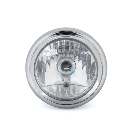 6.75" Chrome Universal Headlight + Visor - Emarked