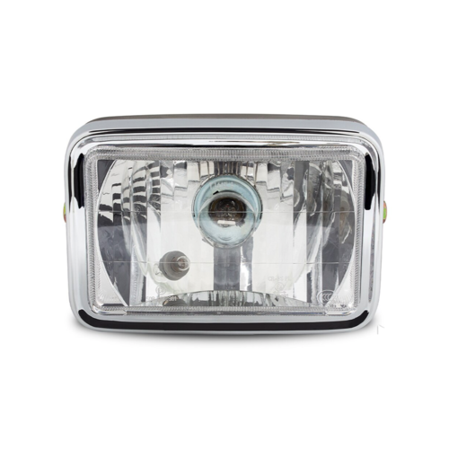 7" Black & Chrome Universal Rectangle Headlight - Emarked
