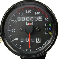 Black Speedometer with 3 Function Lights