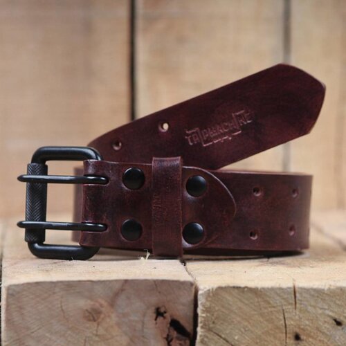 Trip Machine Ceinture à double ardillon rouge cerise