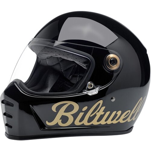 Biltwell Casque Lane Splitter Gloss Black Factory Gold