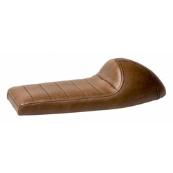 Upholstered Cafe Racer Seat Tuck N' Roll Rustic Brown 58