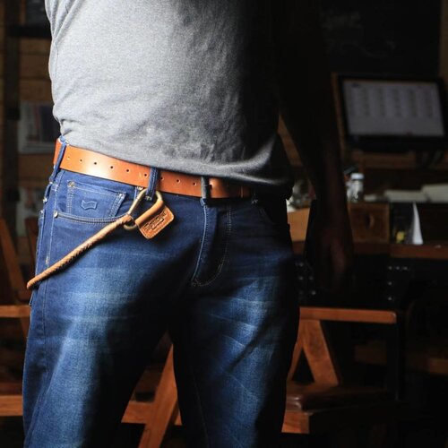 Trip Machine Geflochtener Schlüsselanhänger - Tan