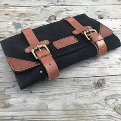 Tool Roll - Black + Tan