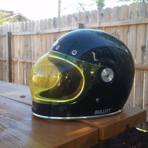 Bell Visière "bulle" jaune Bullit sangle noire ou brune (au choix)
