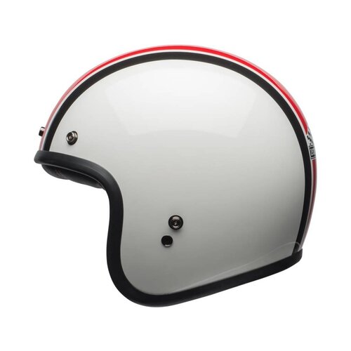Bell Custom 500 Helm Ace Café Stadium Glanz Silber / Rot / Schwarz