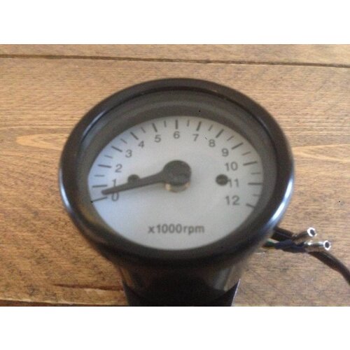Toerenteller 12.000 RPM Zwart / Wit