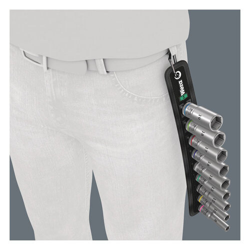 Wera 9-Piece Socket Belt 3/8” Deep