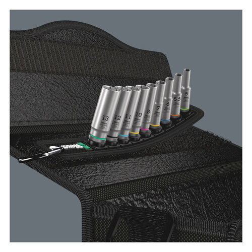 Wera 9-Piece Socket Belt 1/4” Deep