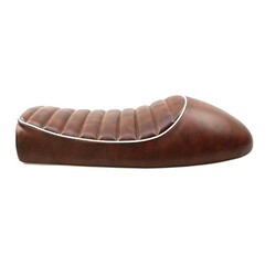 Tuck N' Roll Cafe Racer Seat Brown & White 88