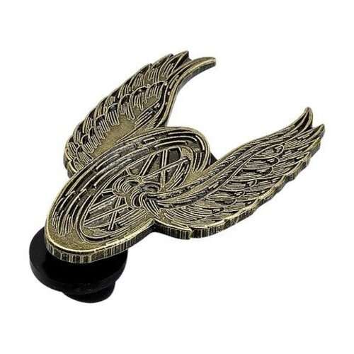 Biltwell Emaille Pin Winged Wheel  - Messing