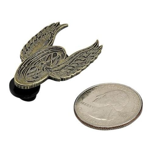 Biltwell Emaille Pin Winged Wheel  - Messing