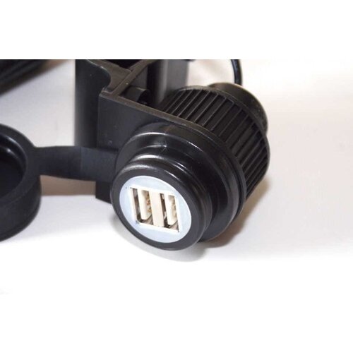 USB Connector, Dubbel, Blauw Verlicht en 5 Volt