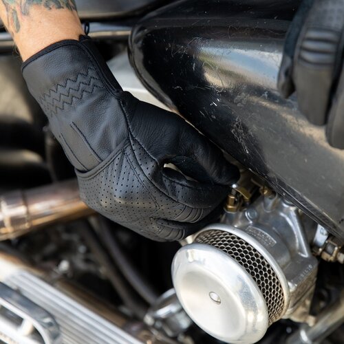Biltwell Borrego Handschuhe - Schwarz / Schwarz