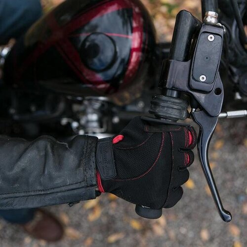 Biltwell Gants de moto - noir/rouge