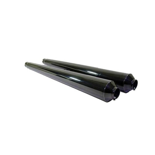 Siebenrock Satz Auspuffendtöpfe ''Hoske 38 mm'', Satz schwarzverchromt