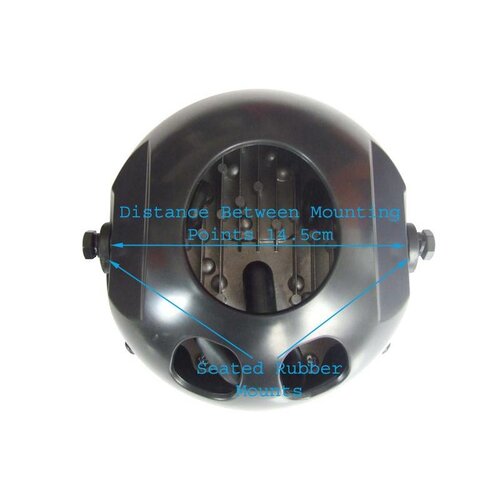 6" 3 Bulb Projector Light Matte Black
