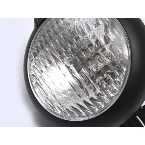 5.75" Bates Style Black Headlight with Bottom Mount