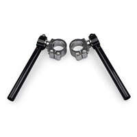 22MM Adjustable Clipons CNC (Silver / Black)