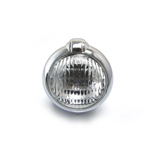 5.75" Bates Style Chrome Headlight with Bottom Mount