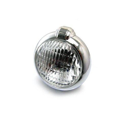 5.75" Bates Style Chrome Headlight with Bottom Mount