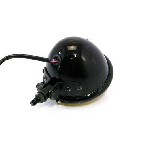 4.75" Chopper Headlight "Bates Style" Black & Yellow