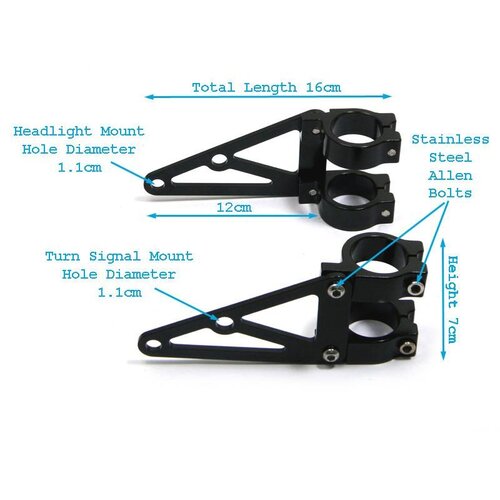 Support de phare avant de luxe - Noir