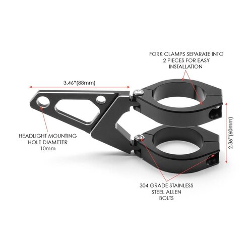 Luxuriöse Scheinwerfer Brackets "Blade"