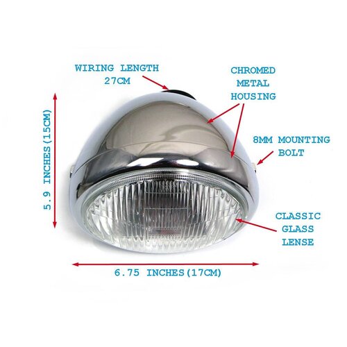6.75" Klassische Scheinwerfer Verchromt