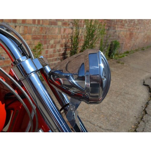 6" Prison Headlight Bottom Mount Polished