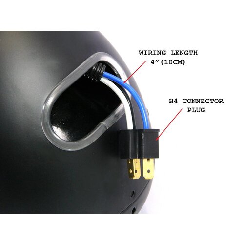 7 " Scrambler Koplamp Mat Zwart Extra Groot