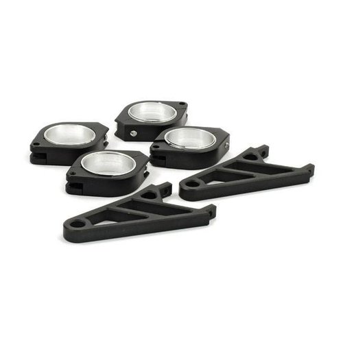 Highsider CNC Alu-Lampenhalter Set, schwarz