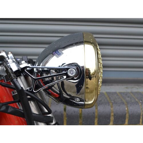 Phare avant 7 " Scrambler - Laiton & Chrome