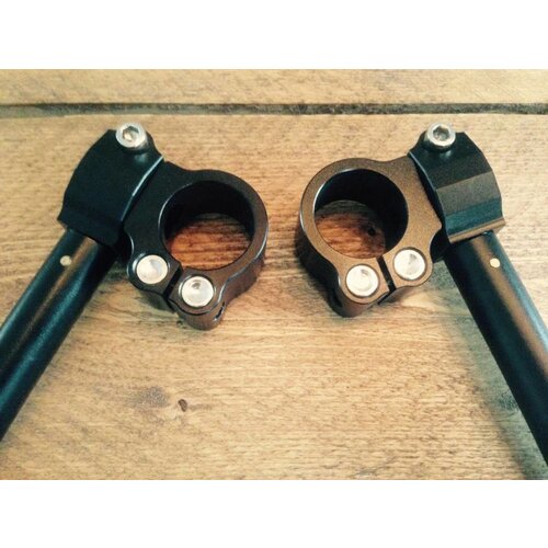 22MM Verstelbare Clipons CNC Zwart
