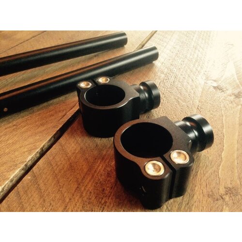 22MM Verstelbare Clipons CNC Zwart