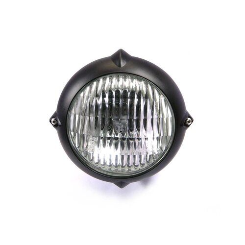 5.5" Vintage Headlight Bottom Mount Black
