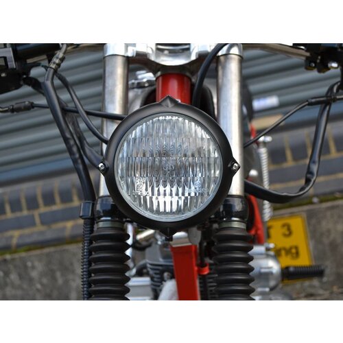 5.5" Vintage Headlight Bottom Mount Black