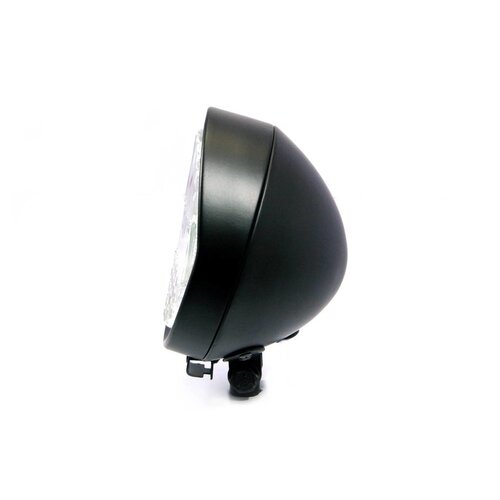 5.9" Flat Headlight Bottom Mount Black