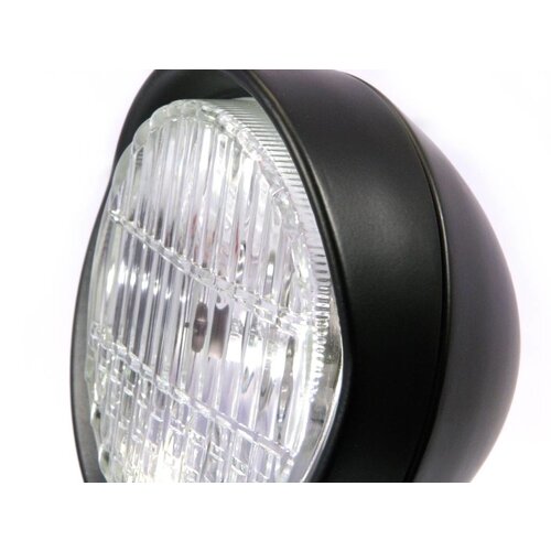 5.9" Flat Headlight Bottom Mount Black