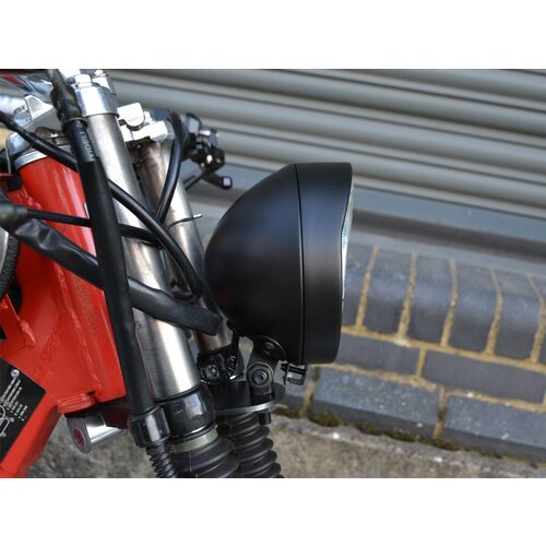 5.9" Flat Headlight Bottom Mount Black