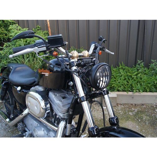 5.75" Prison Style Bottom Mount Headlight Black