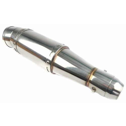 Pot d'échappement GP court en inox 51mm