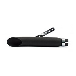 Slash Cut Auspuff Schwarz Stahl 38mm - 44,5mm