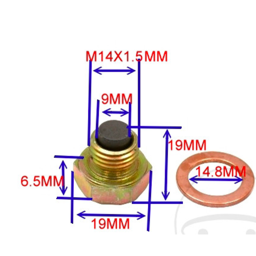 JMP Magnetic Oil Drain Plug M14x1.50 With Washer