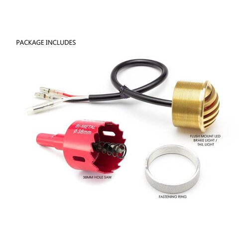 1.65" Solid Brass Flush Mount Prison Grid LED Stop / Tail Light